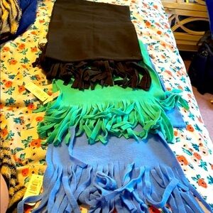 3 polyester scarfs